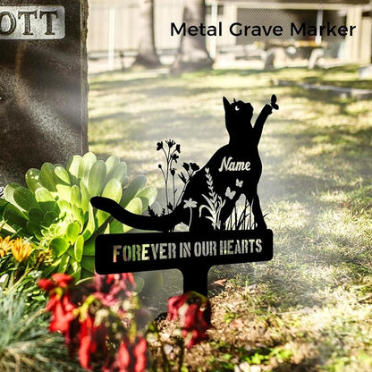Personalized Cat Memorial Garden Stake – Custom Pet Grave Marker Outdoor - Image 3