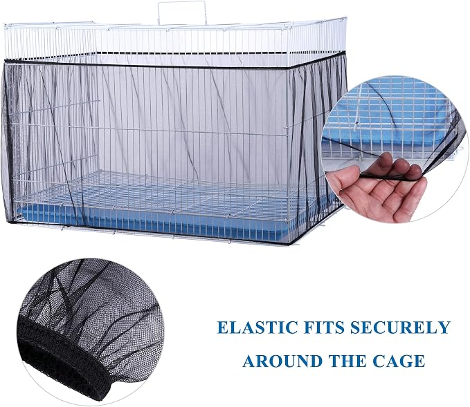 Mogoko Universal Bird Cage Seed Catcher, Seed Catcher Guard Net Cover, Parrot - Image 4
