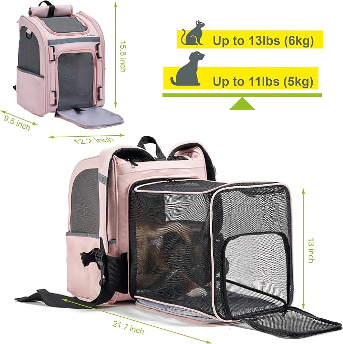 Expandable Pet Carrier, Airline-Approved Foldable and Detachable Backpack - Image 2
