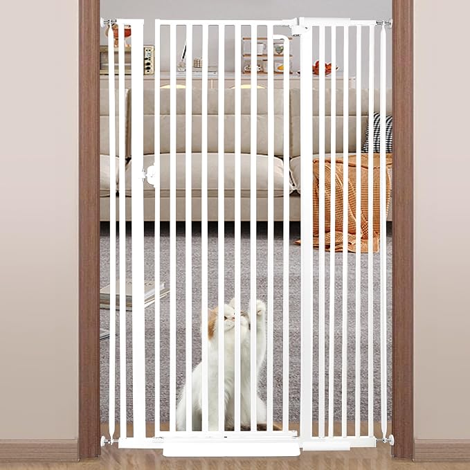 71“ Extra Tall Cat Gate for Doorway: 37.4-41.3” Wide Pet Gate, Auto Close/One by Mudanku