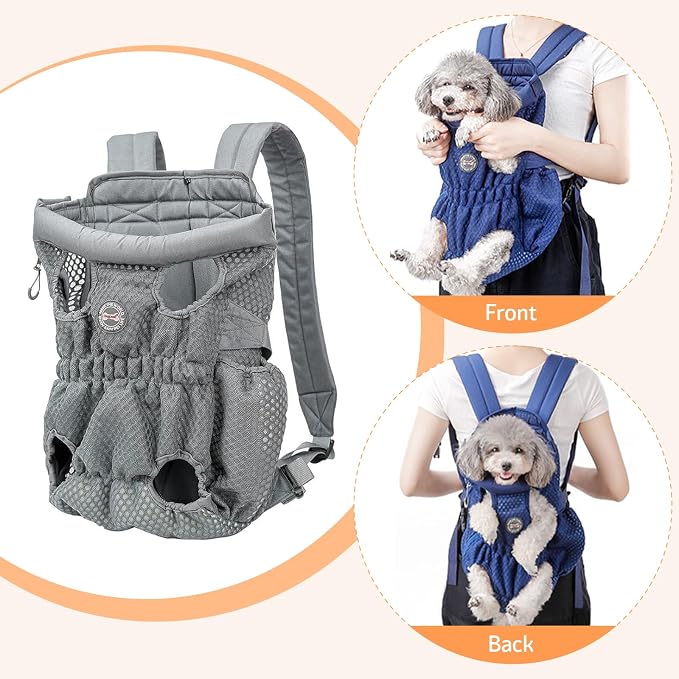 Dog Carrier Backpack, Pet Front Carrier Backpack Legs Out Dog Chest Carrier - Image 5