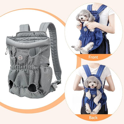 Dog Carrier Backpack, Pet Front Carrier Backpack Legs Out Dog Chest Carrier - Image 5