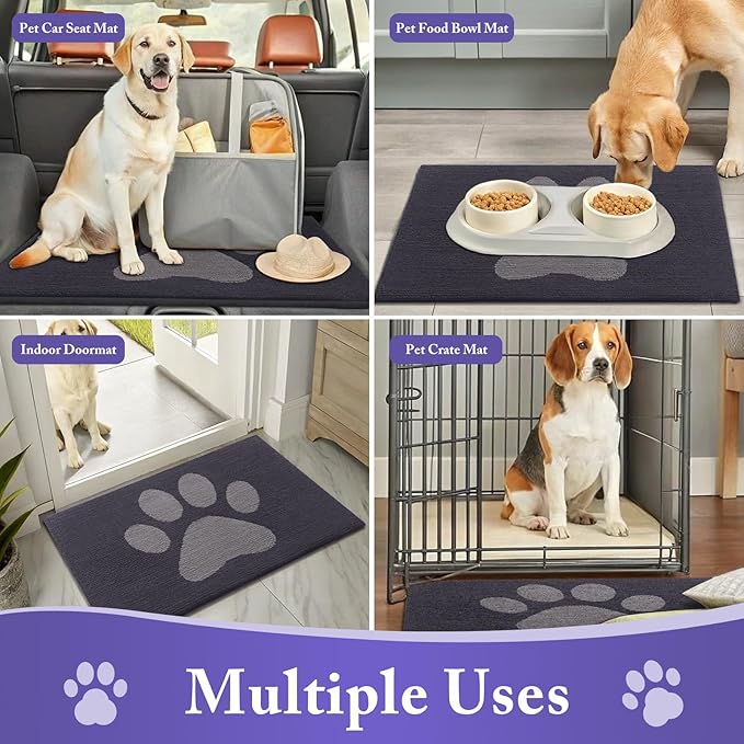 Buganda Dog Door Mat for Muddy Paws, Absorbent Dirt Trapper Non Slip Indoor - Image 8