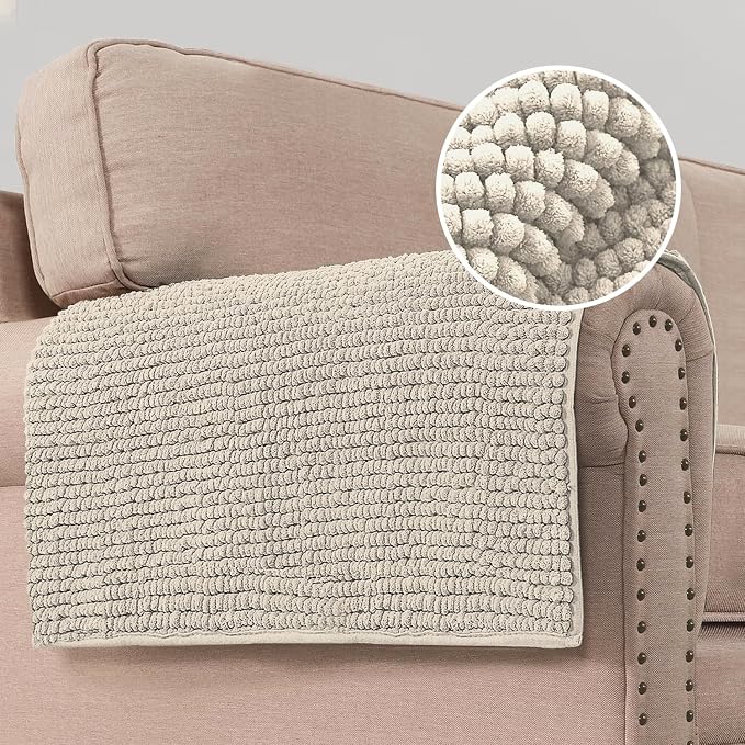 H.VERSAILTEX Plush Chenille Couch Armrest Cover 2 Packs Thick and Soft Sofa - Image 8