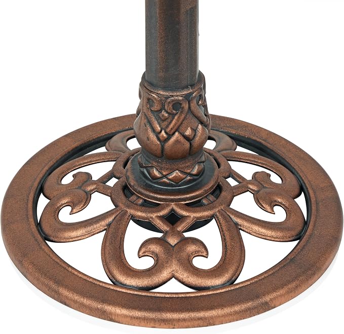 Alpine Corporation | 28" Bronze Outdoor Pedestal Birdbath - Image 5