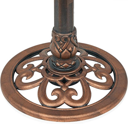 Alpine Corporation | 28" Bronze Outdoor Pedestal Birdbath - Image 5