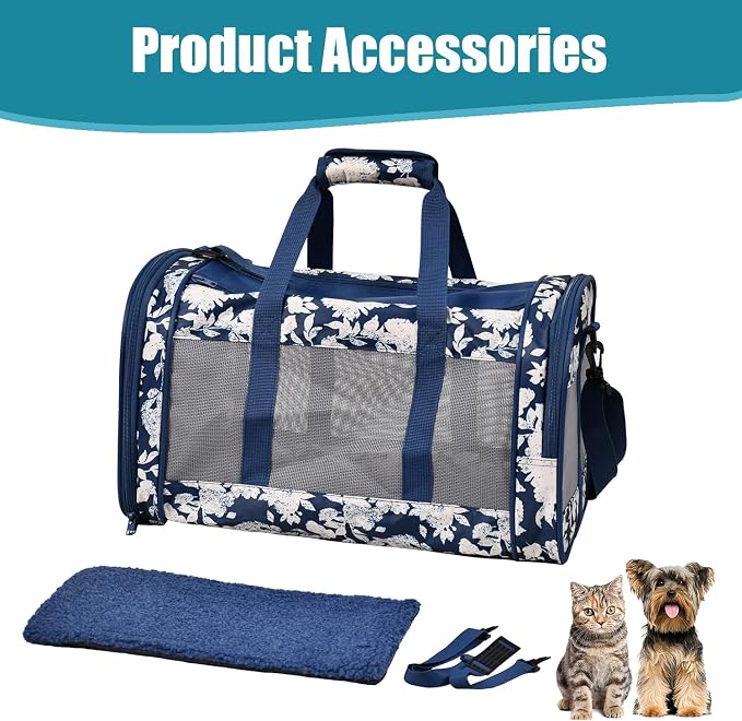 Soft-Sided Kennel Pet Carrier for Small Dogs, Airline Approved Cat Carriers Dog - Image 6