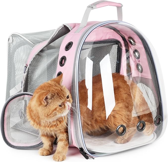 Lollimeow Cat Carrier Backpack, Expandable Bubble Pet Carrier by Lollimeow