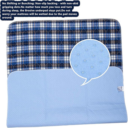 Non-Slip Bed Pads for Incontinence Washable, Waterproof Bed Pads, Kids Washable - Image 3