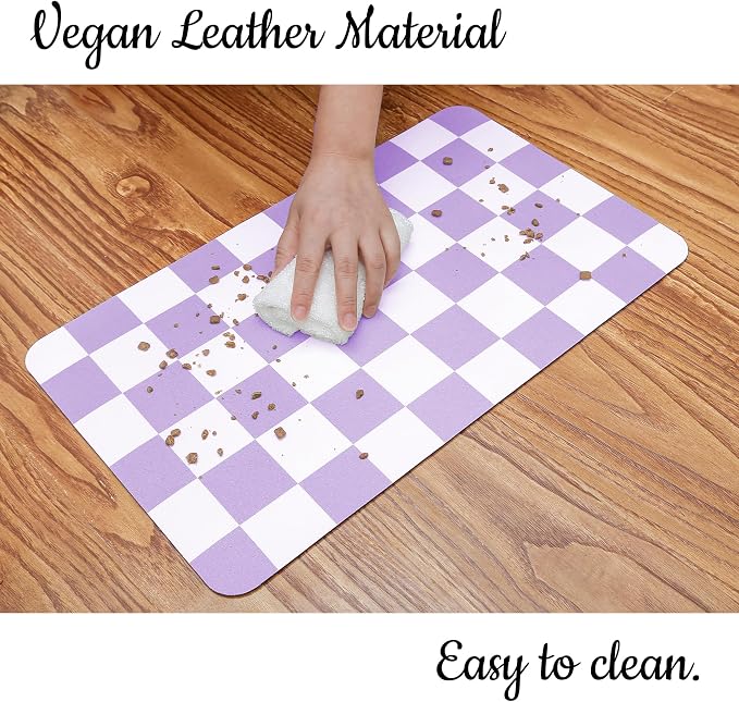 Ralxion Checkered Dog Feeding Mat, Absorbent Mats - Image 5