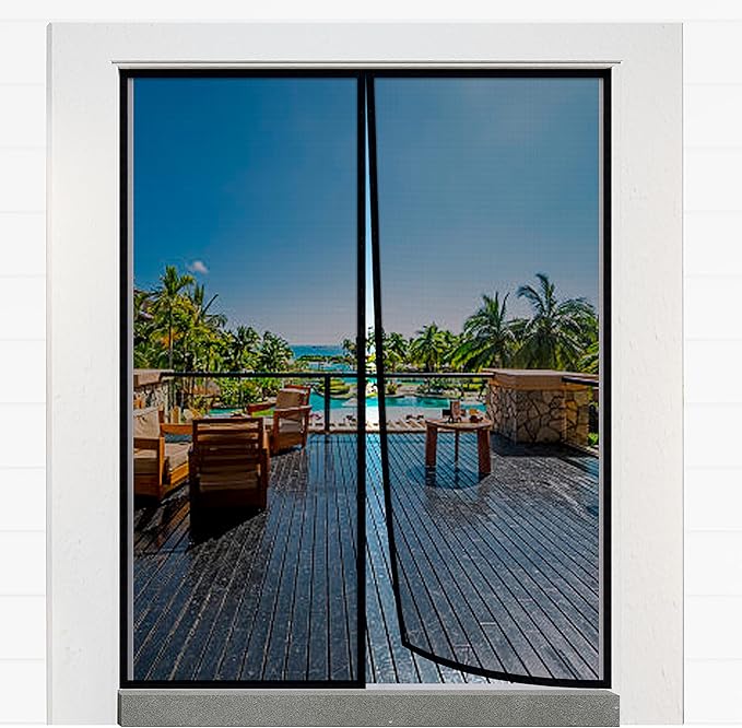 Magnetic Closure Screen Door for 62"x81" French Door Sliding Door Pet and Dog by Housegold