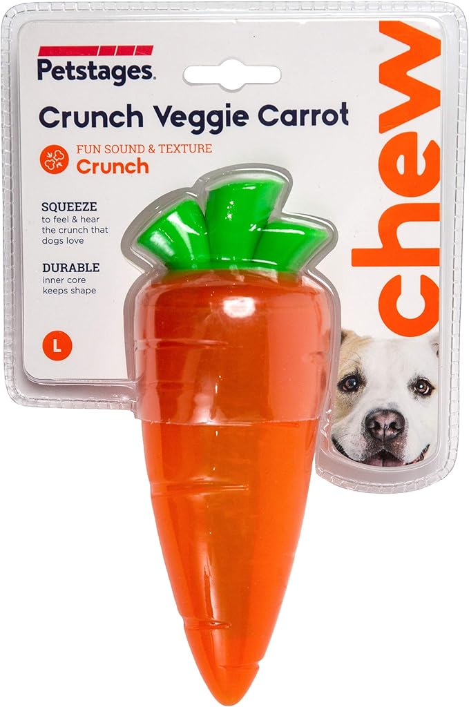 Petstages Crunch Veggies Carrot Dog Chew Toy - Image 2