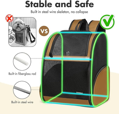 Pet Backpack Carrier, Large Cat Carrier Backpack Up to 20 Lbs - Image 6