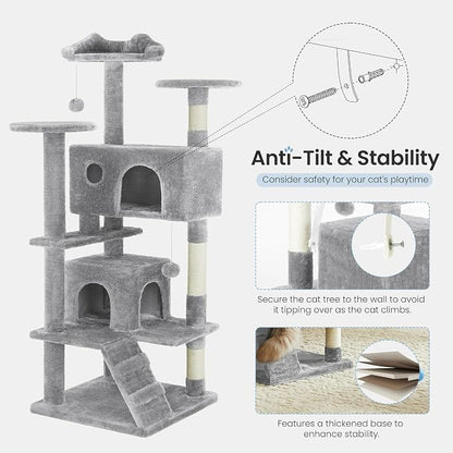 54 Inches Cat Tree Tower for Indoor Cats, Cat Tree Tower Condo - Image 7