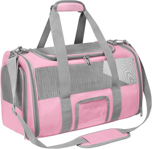 Pet Carrier Airline Approved for Puppy Medium Cats 15 Lbs Small Dog Carrier by CUSSIOU