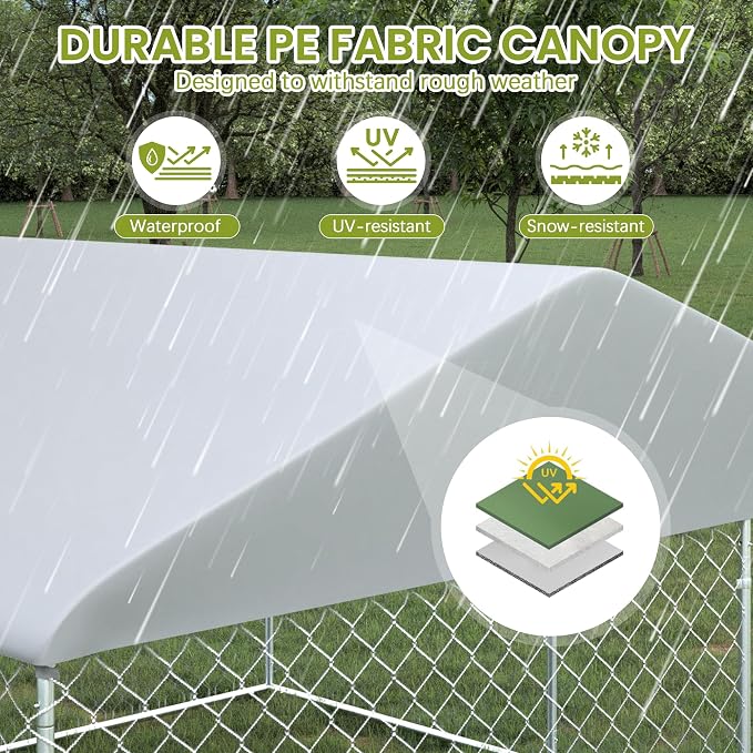 10FT x 10FT Outdoor Dog Kennel - Image 5
