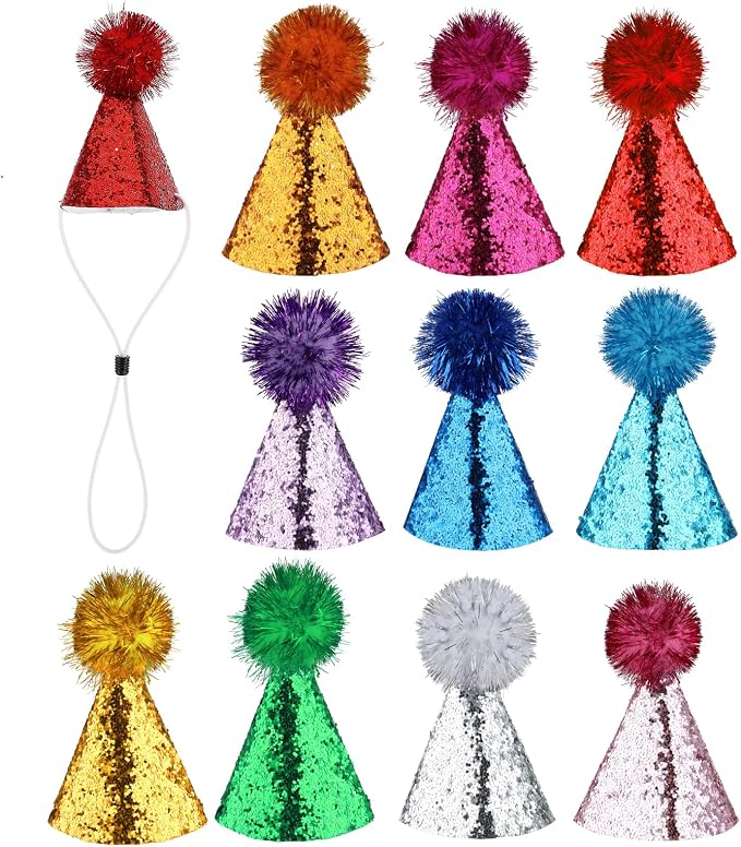 10 Pack Mini Small Dog Hats Cat Birthday Party Hat - Image 7
