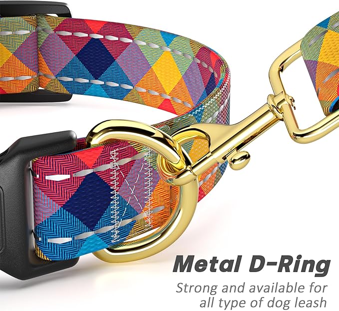 Reflective Dog Collar for Small Dogs, Cute Boho Adjustable Heavy-Duty Nylon - Image 5