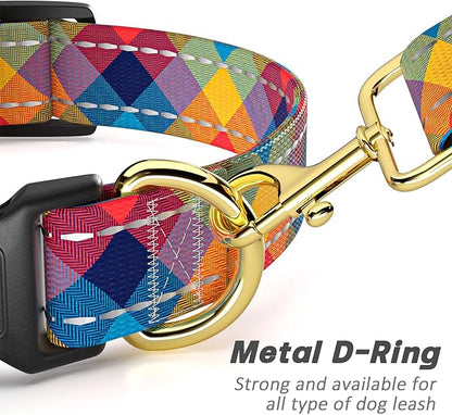 Reflective Dog Collar for Medium Dogs, Cute Boho Adjustable Heavy-Duty Nylon - Image 5
