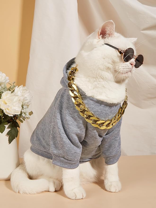 QWINEE 3Pcs Dog Hoodie Cat Apparel Dog Custume Set - Image 2