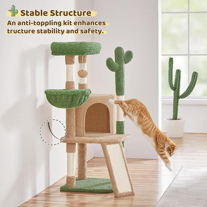 Yaheetech Cactus Cat Tree, 42in Cat Tower - Image 9