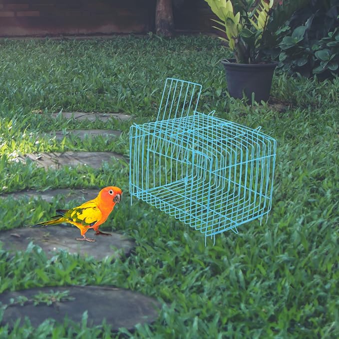 POPETPOP Travel Carrier for Birds, Iron Bird Travel Carrier Cage, Portable - Image 7