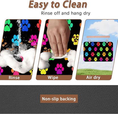 Cat Gradient Paw Print Dog Food Mat - Image 4