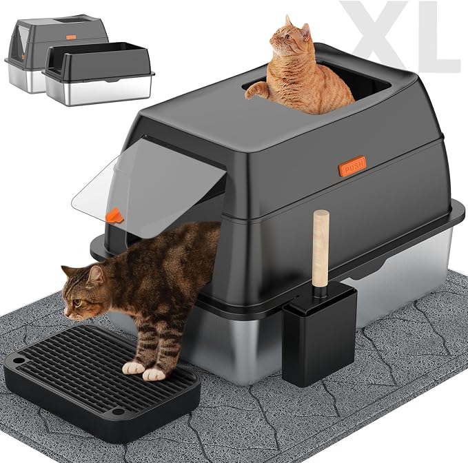 Stainless Steel Litter Box by Lovebegetslove