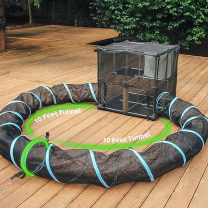 INTURN Cat Furniture Tent for Indoor and Outdoor Playpen Portable Cat Tunnels - Image 5