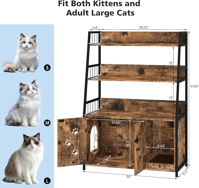 Recaceik Large Cat Litter Box Enclosure - Image 2