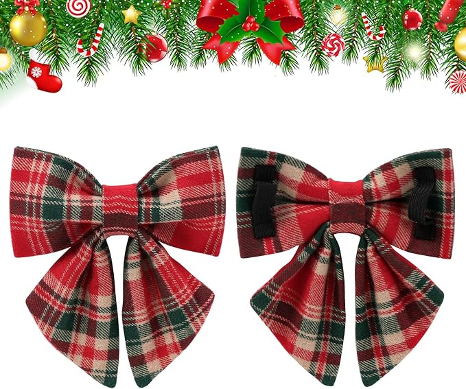 Christmas Plaid Dog Collar - Image 3