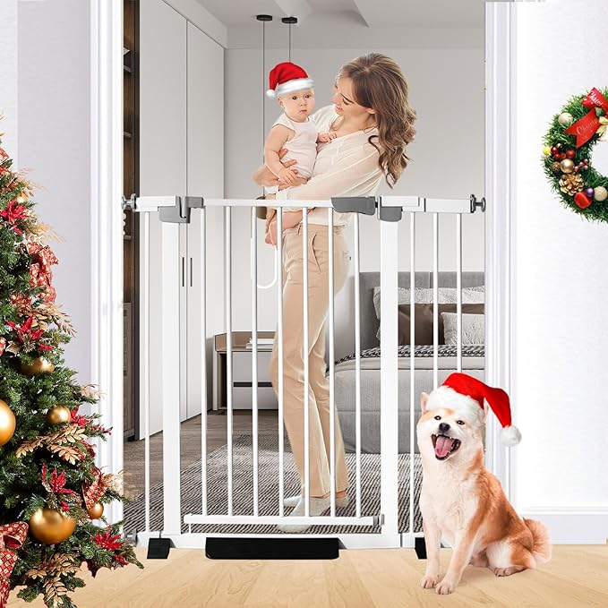 41" Tall Safety Pet Gate, Adjustable 29.92"-43.71" Wide, No Drilling Pressure by RGQPHANTOM