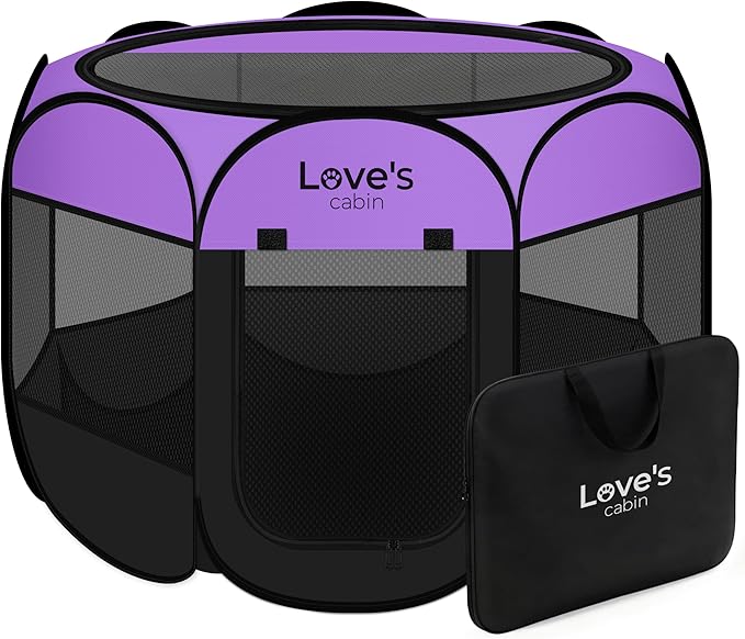 Love's cabin Pet Puppy Dog Playpen, Large Dog Tent Crates Cage Indoor/Outdoor by Lovescabin