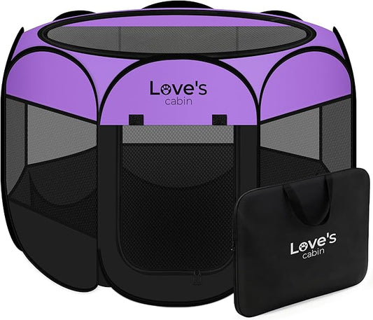 Love's cabin Pet Puppy Dog Playpen, Small Dog Tent Crates Cage Indoor/Outdoor by Lovescabin