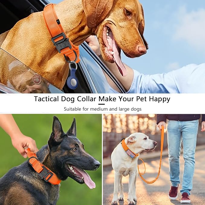 DAGANXI Tactical Dog Collar, Adjustable Military Training Nylon Dog Collar - Image 5