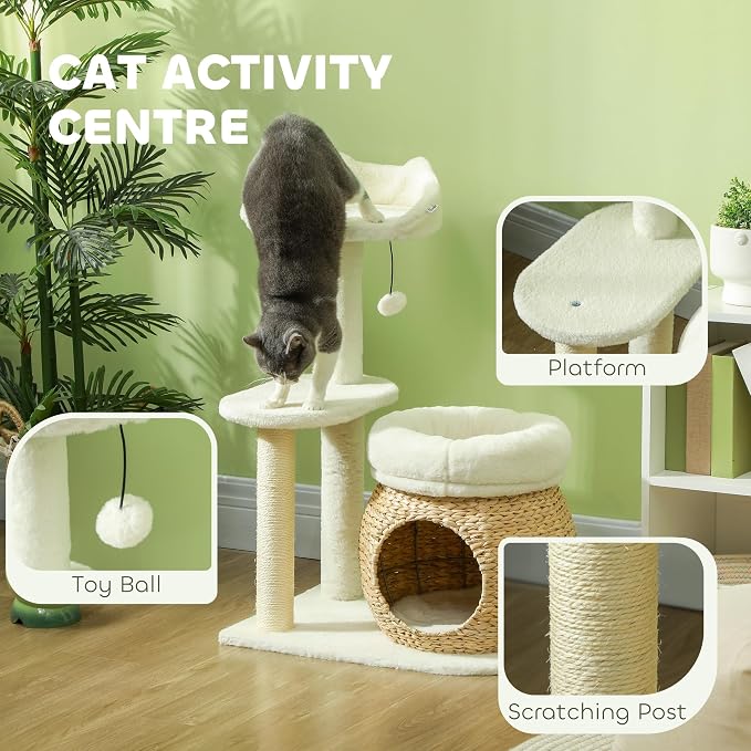 PawHut 31" Cat Tree, Cat Tower for Indoor Cats - Image 3