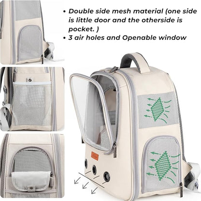 Lollimeow Pet Carrier Backpack, Bubble Backpack Carrier, Cats and Puppies - Image 4