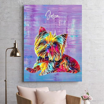 Julyly POD Custom Dog Portrait, Personalized Canvas Wall Art - Image 5