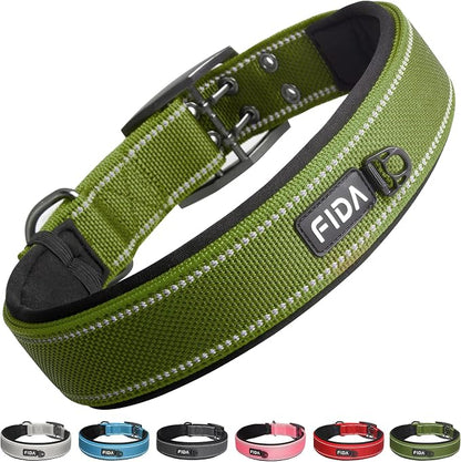 Fida Heavy DutyDog Collar for Large Dogs, Ultra Comfortable Soft Neoprene Padded by Fida