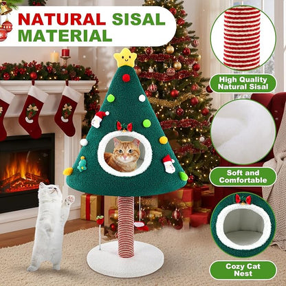 36.6 Inch Christmas Cat Tower - Image 5