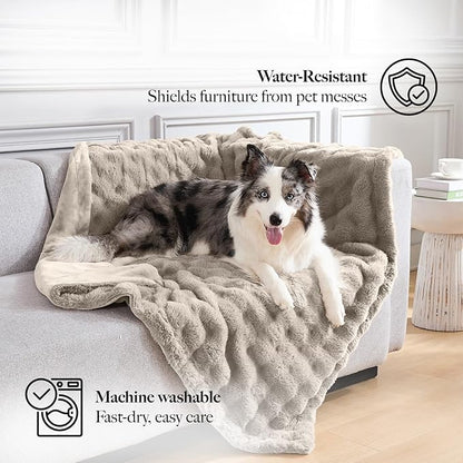Modern Threads Water-Resistant Faux Rabbit Fur Pet Blanket - Image 4