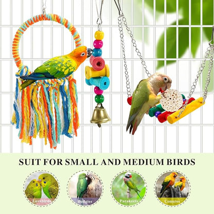 Bird Swing Toys, Parakeet Toys Natural Birds Toys Bird Cage Accessories - Image 4