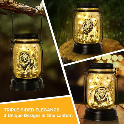 kyoryuger Lion Gifts for Women/Men Lion Solar Lanterns Mom Birthday Animal - Image 3