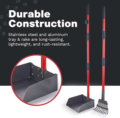 Pooper Scooper for Large Dogs and Small Dogs, Metal Poop Scooper Set - Image 5
