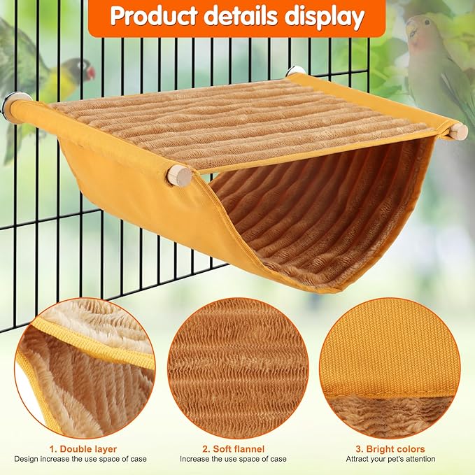 BWOGUE Winter Warm Bird Nest Bed Hanging Hammock Snuggle Hut Parrot House Tent - Image 4