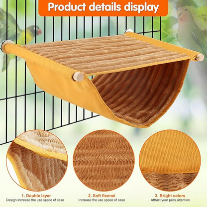 BWOGUE Winter Warm Bird Nest Bed Hanging Hammock Snuggle Hut Parrot House Tent - Image 4