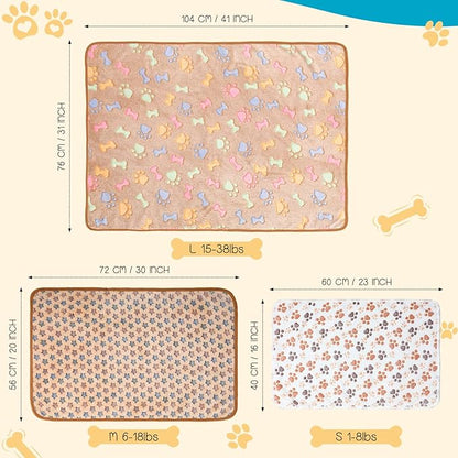 Tatuo 12 Pieces Puppy Blanket Warm Cat Dog Sleep Mat Pet Kitten Fleece Doggy - Image 2
