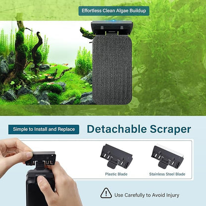 hygger Aquarium Magnetic Glass Clean Tool, Algae Scraper - Image 5