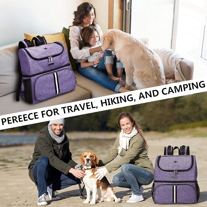 BAGLHER Pet Travel Bag, Double-Layer Pet Supplies Backpack, Pet Travel Backpack - Image 7