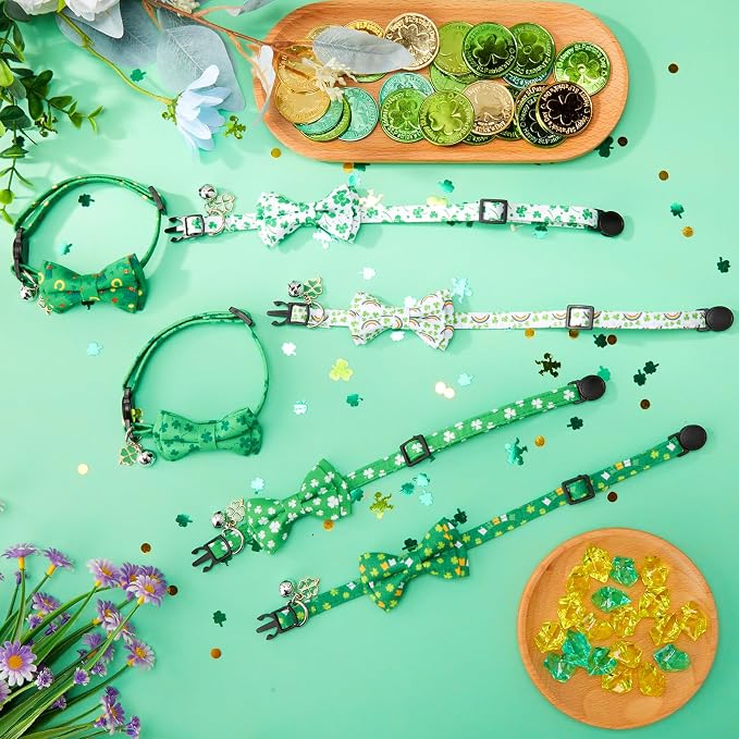 Hsei 6 Pcs St. Patrick's Day Cat Collar Bulk - Image 6